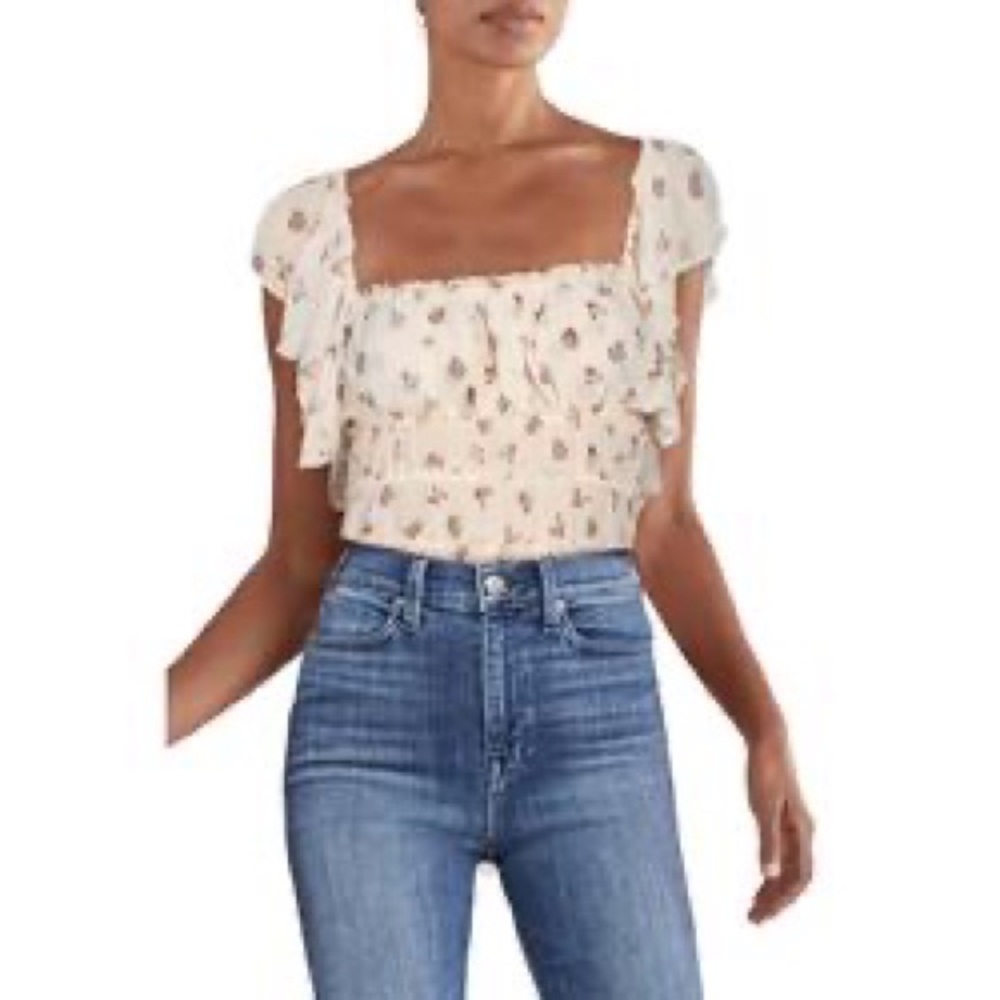Juliet Printed Bodysuit in Ivory Combo - Picture 4 of 14